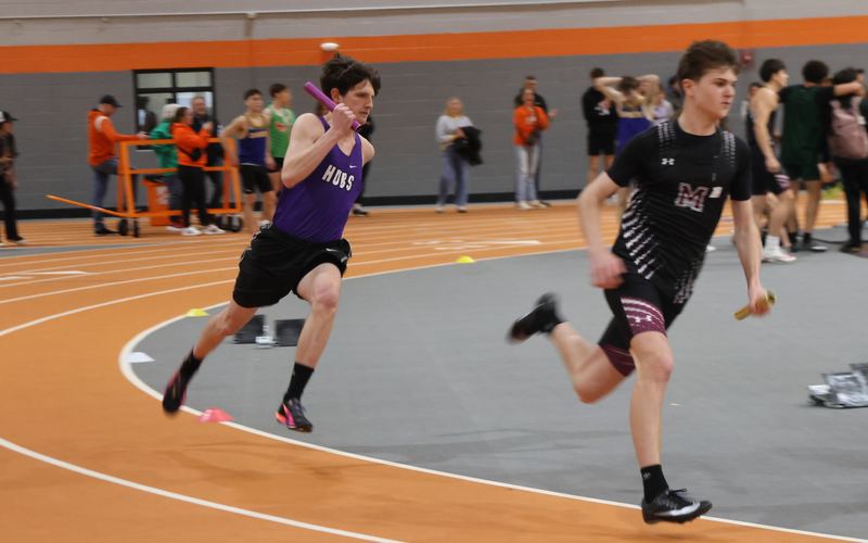 Rochelle Hubs sprinters at the March 14, 2026 indoor meet