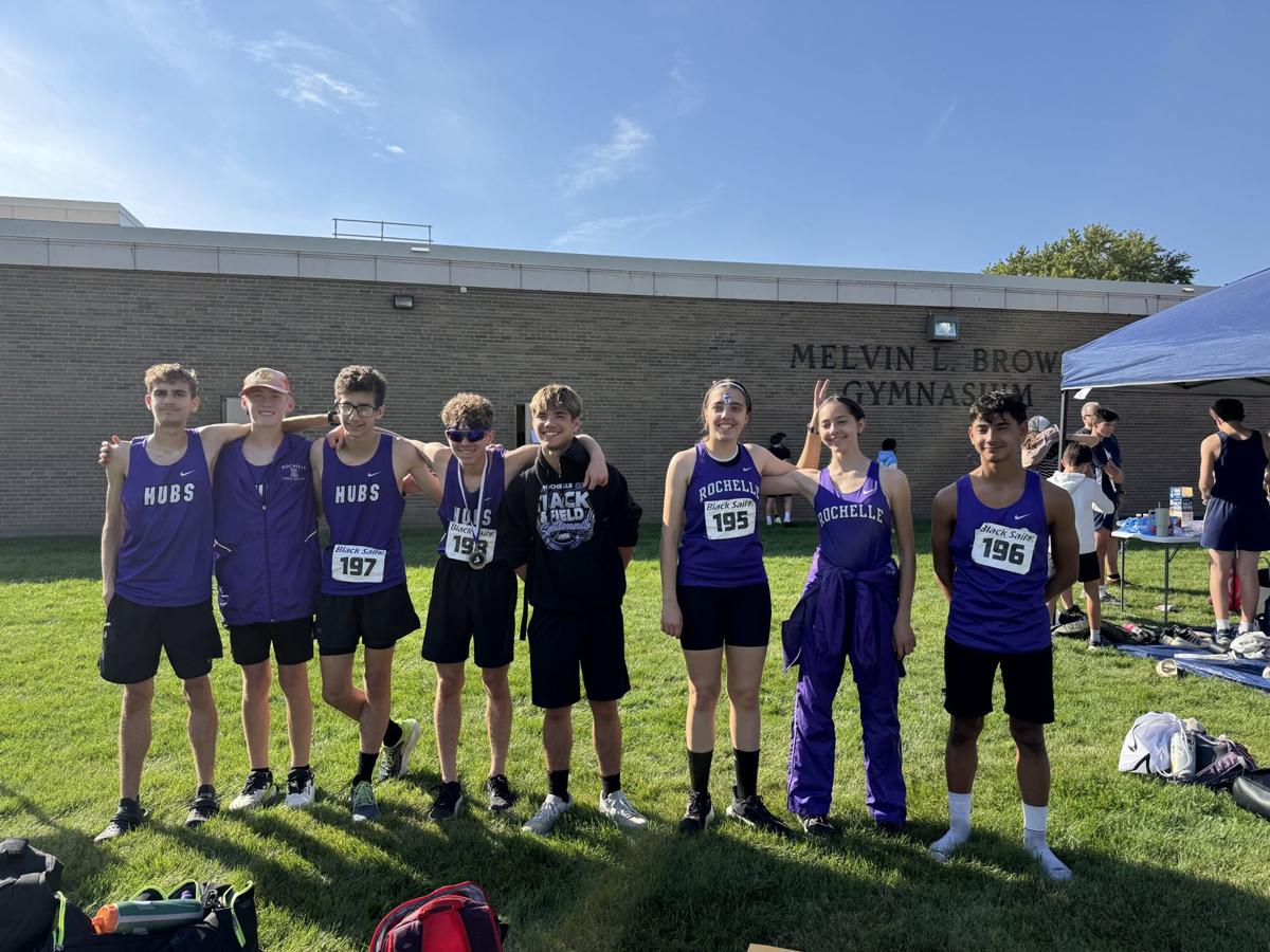 Rochelle Hubs cross country boys and girls at the Black Sail Invite in Belvidere, October 2026